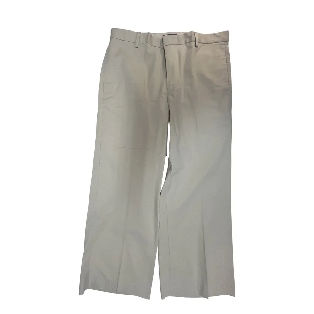 Banana Republic Stretch Chino Pants Mens 36R Tan Khaki Straight Leg Cotton Lycra